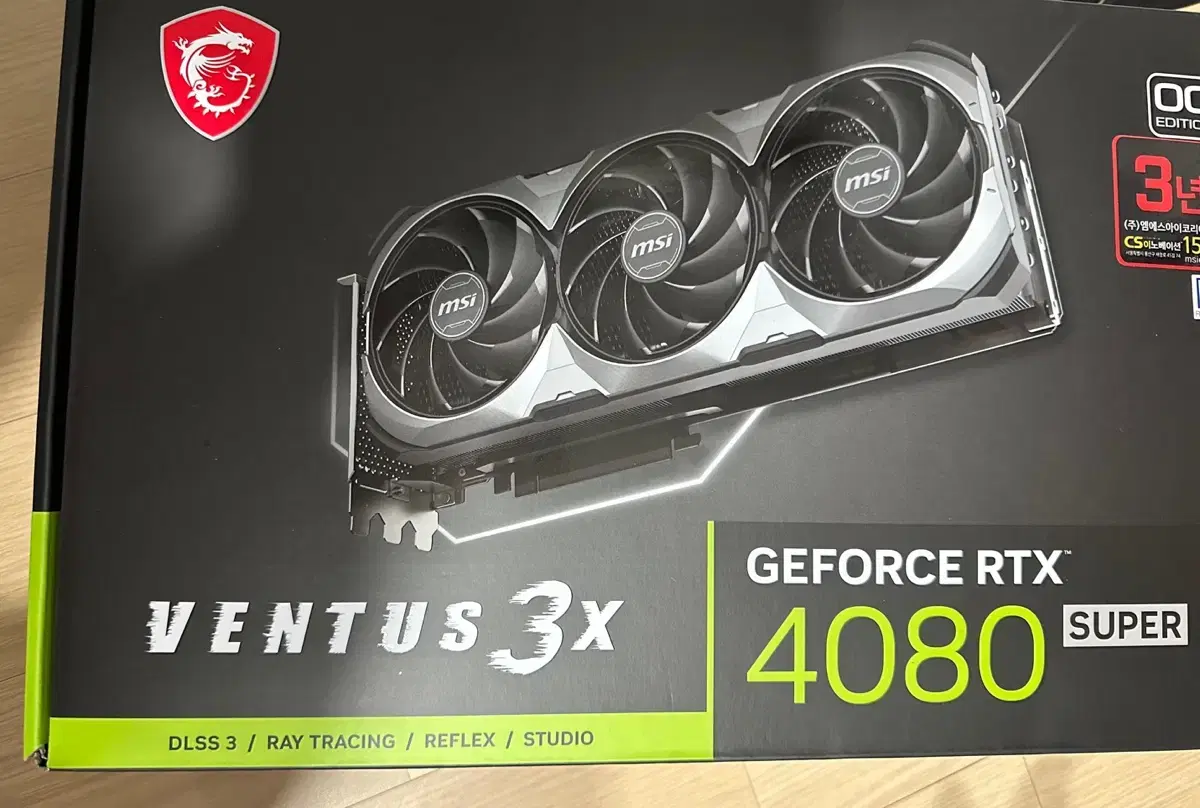 (새상품)엔비디아 MSI 지포스 RTX 4080 SUPER VENTUS